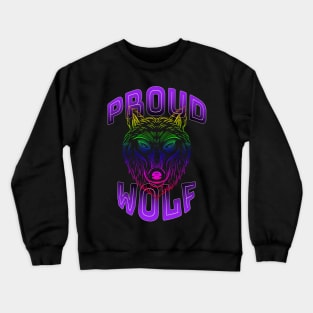 Proud Wolf LGBT Shirt Crewneck Sweatshirt